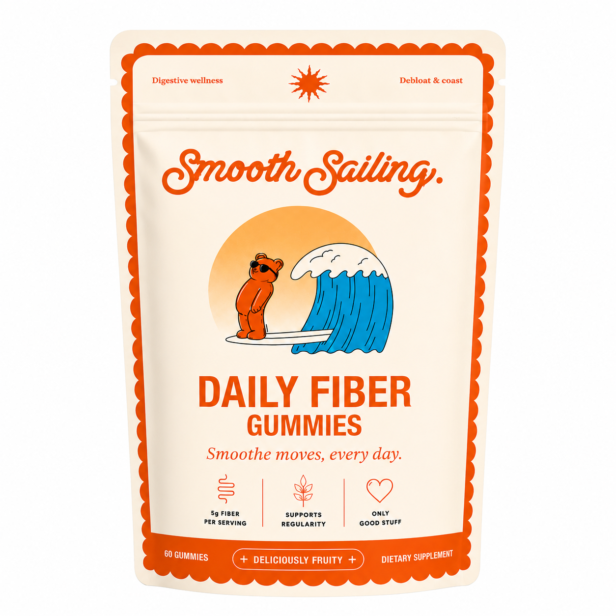 Smooth Sailing - Fiber Gummies - 90 Count